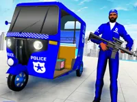 image Police Auto Rickshaw Drive